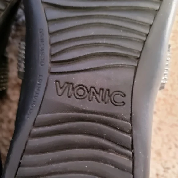 Vionic Ballet Shoes Black 7.5 Leather Mary Jane Flat Comfort Embellished Loafer - Picture 14 of 16